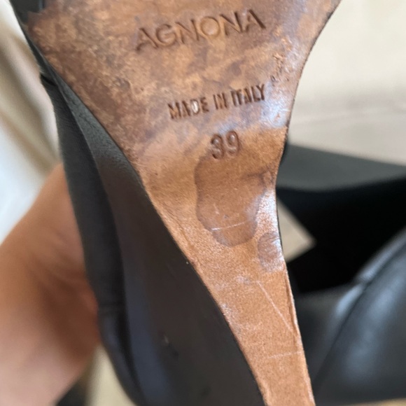 AGNONA LEATHER SHOES - Picture 6 of 6